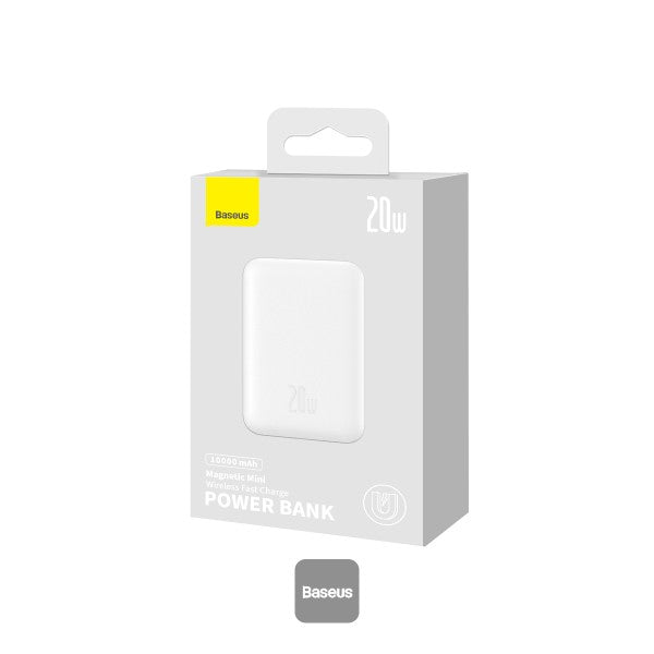 Baseus Magnetic Mini Wireless Fast Charge Power Bank 20000mAh 20W White Baseus Magnetic Mini Wireless Fast Charge Power Bank 20000mAh 20W White